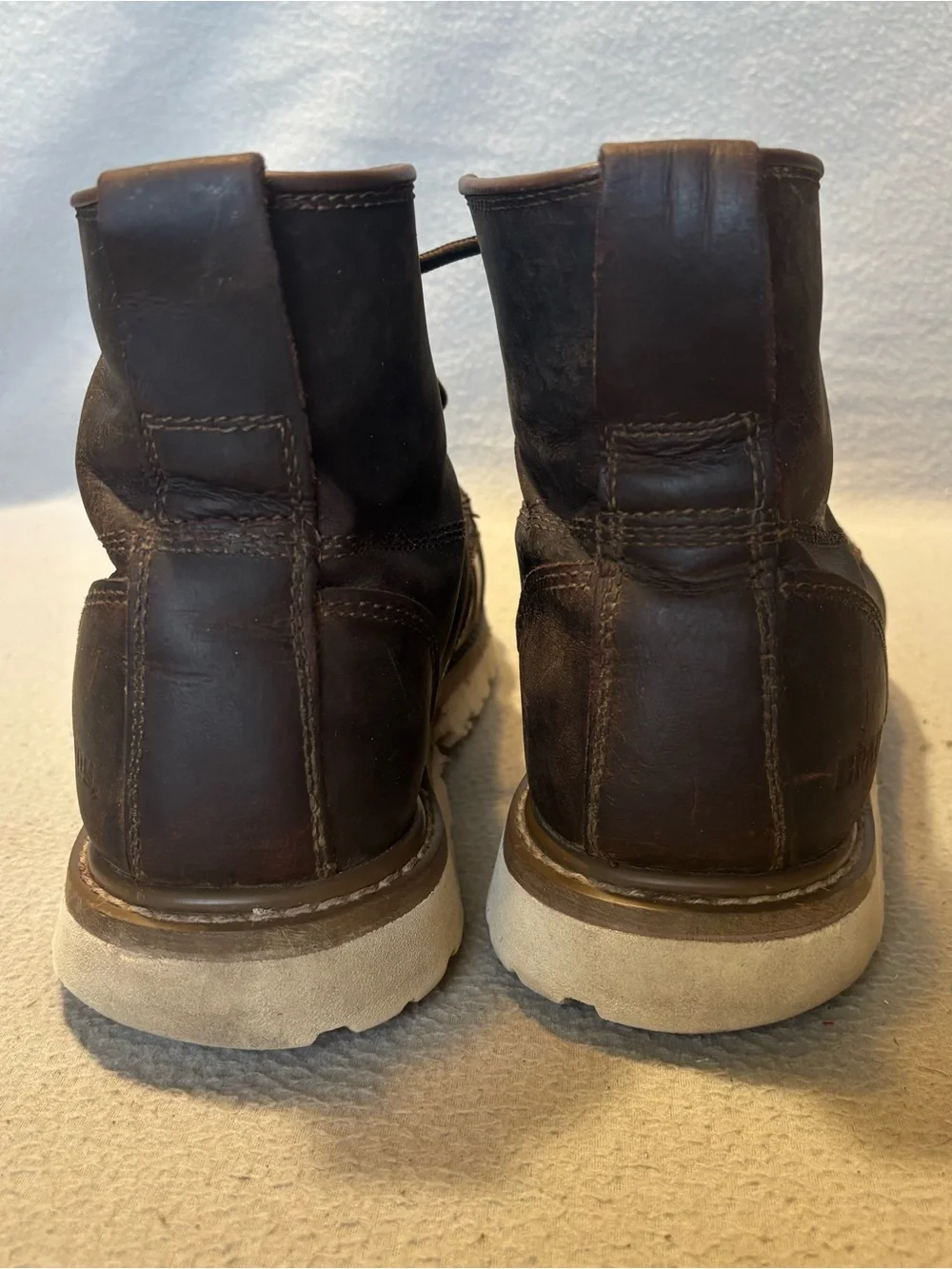 Brazos Wyatt Men's 11.5D Brown Leather Round Composite Toe Ankle Work Boots